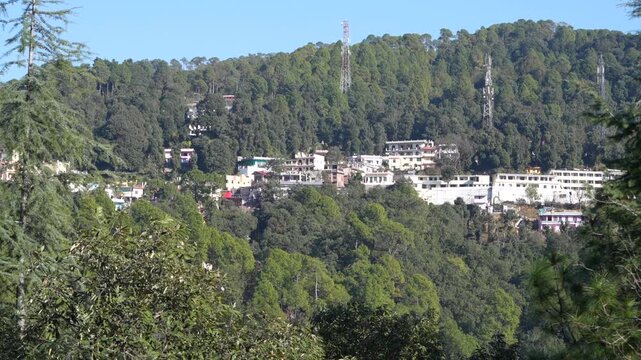 Kausani Hill Station with Himalayan Mountain View, Peaceful Nature Landscape in Uttarakhand India