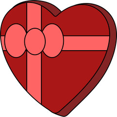 발렌타인 초콜릿 선물 일러스트 요소