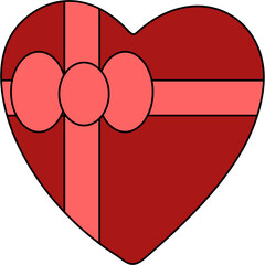 발렌타인 초콜릿 선물 일러스트 요소