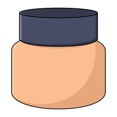 Cartoon Style Cream Bottle Cosmetic Container Beauty Illustration