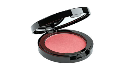 Pink Powder Blush in Black Compact with Mirror