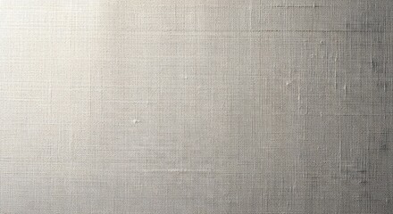 Fototapeta premium Light Grey Coarse Fabric Texture with Natural Woven Linen Pattern for Background