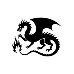 Obraz premium A black screen with a white stylized illustration of a rhinoceros