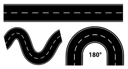 Fototapeta premium Road Curves and Straight Lines