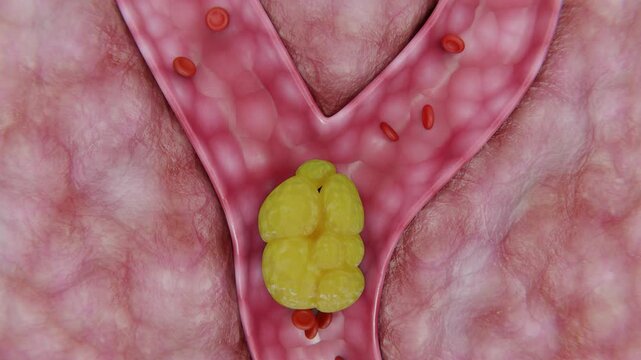 transient ischemic attack process (cloth moving) video in 4K | transient ischemic attack visualization video in HD