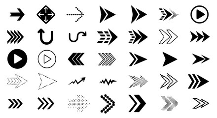 Obraz premium Simple Arrow Icons Collection