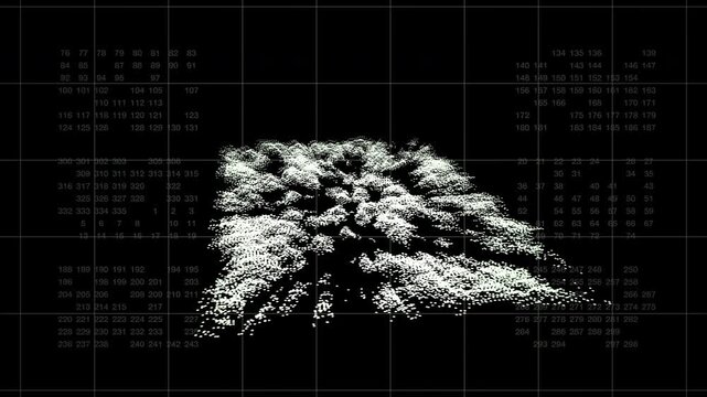 Digital 3D mapping surveillance technology HUD scans rotating terrain
