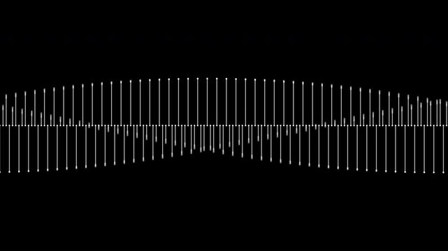 DNA sinusoid waves twist horizontally creating optical illusion motion overlay