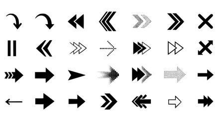 Simple arrow and sign set