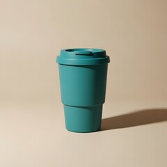 Floating coffee cup mockup for modern visual identity