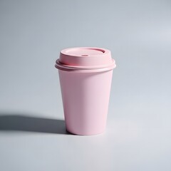 Contemporary coffee cup mockup with floating effect