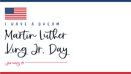 Obraz premium Martin Luther King Jr. Day lettering vector design