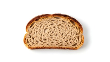 Obraz premium Sliced Brioche Bread on White Background.