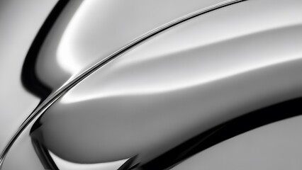 Naklejka premium Abstract metallic curves in monochrome
