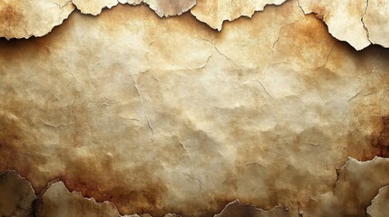 Aged Textured Background With Ripped Edges And Sepia Tones
