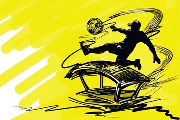 ​ illustration Golden Motion Teqball Series​ sport​ abstract​