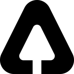 Modern Letter A with Negative Space Arrow