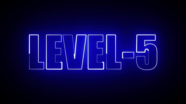LEVEL 5 TITLE WITH NEON ANIMATION V1