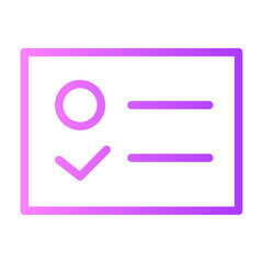 Obraz premium check list gradient icon