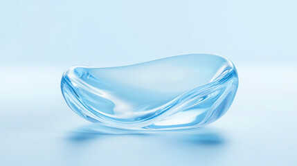 ぷるんとした質感の水色の透明感のあるジェル
