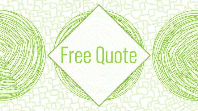 Free Quote Green Circular Rotation Square Text 