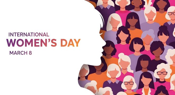 International women's day celebration poster