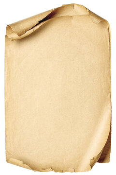 old paper texture background, isolated scroll faded from time.