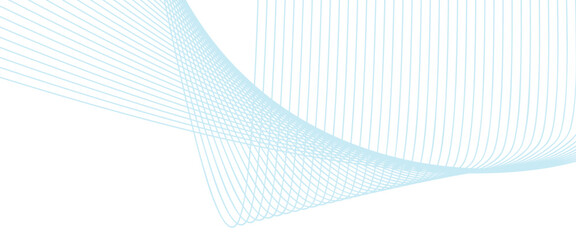 Vector minimalist abstract background with smooth blue wavy line patterns 