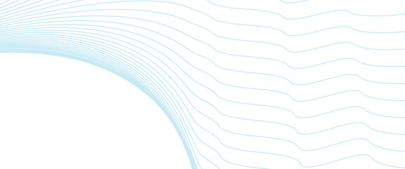 Vector blue wave curve lines abstract background with flowing