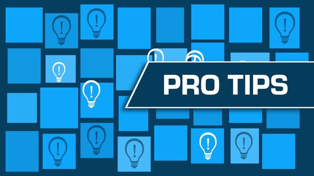 Pro Tips Bulbs Blue Grid Moving Shifting Box Text 