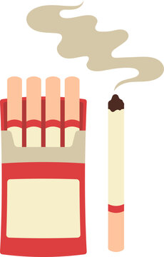 Illustration of a Pack of Cigarettes as One of Gerd Causes