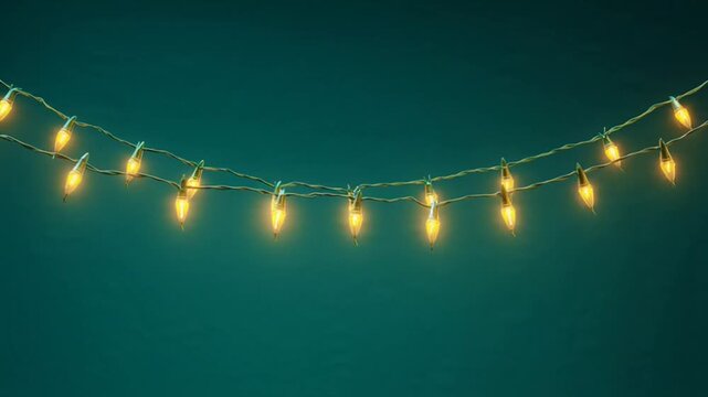 Warm string lights on dark background for ramadan festivale