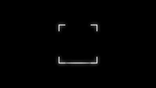 Empty Qr code animation on black background. Animated of data processing and qr code scanning motion graphics. digital Scanning the QR code 4k video footage. Online Retail Shop Order.