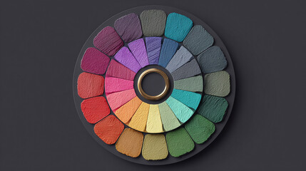 Obraz premium A color wheel with a range of vibrant hues, meticulously arranged. A visual feast for designers and artists