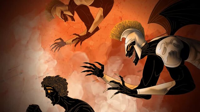 deimos and phobos terrifying a soldier on the battlefield