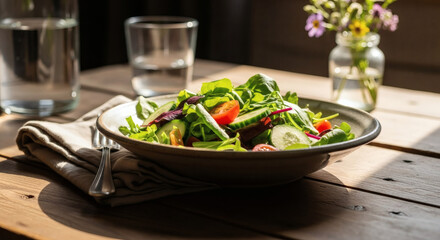 green salad in a bowl