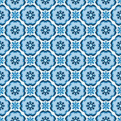 Geometric retro ceramic tile pattern seamless.
