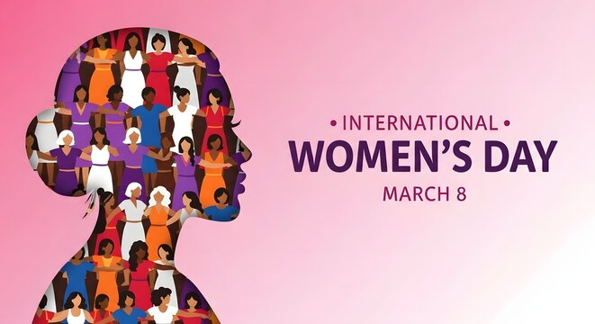 International women's day celebration poster