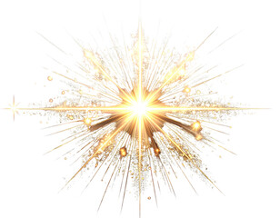 Obraz premium Transparent Fireworks Burst PNG – Sparkling Light Rays and Flash transparent background 