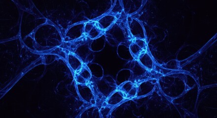 Naklejka premium Abstract blue energy network design on a dark background concept