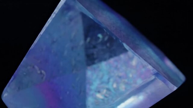 Internal Light Flow Focus on the inner luminescence of the tritone crystal, where the three colors subtly blend and flow, creating a mesmerizing, almost liquid light effect within the solid
