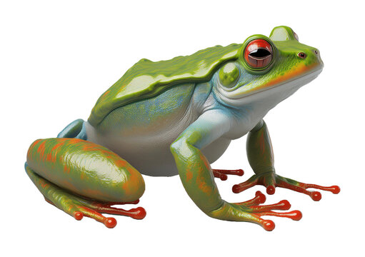 frog 3D isolated on transparent or white background