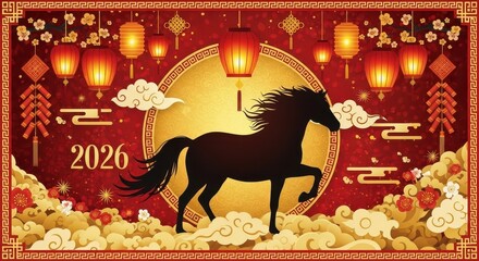 Year of the Horse 2026 Banner