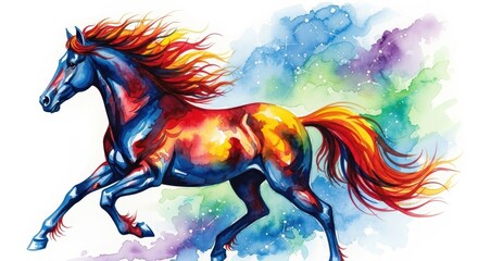 Color Splash Horse Painting