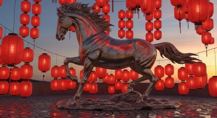 Horse Lantern Street Scene