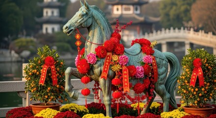 Prosperous Horse New Year Display