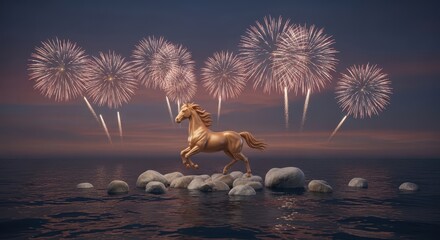 Horse Fireworks Night