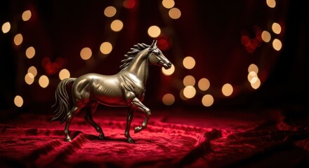 Horse on Red Stage