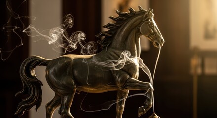 Dark Bronze Horse Sculpture