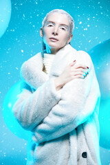 Naklejka premium Fur Crystal Portrait